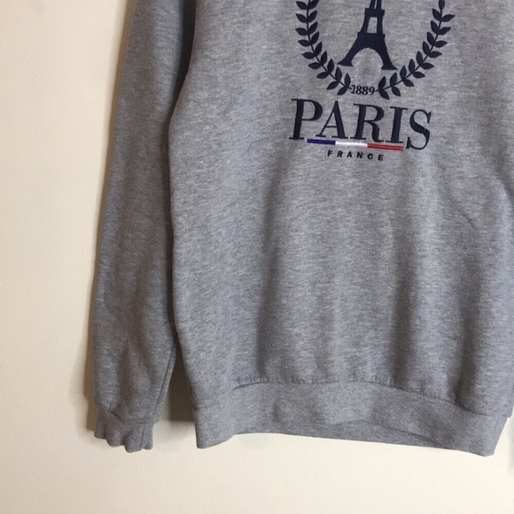 Paris Tour D'or Women's Eiffel Tower 90s Style Sweatshirt Grey Small - Picture 4 of 15